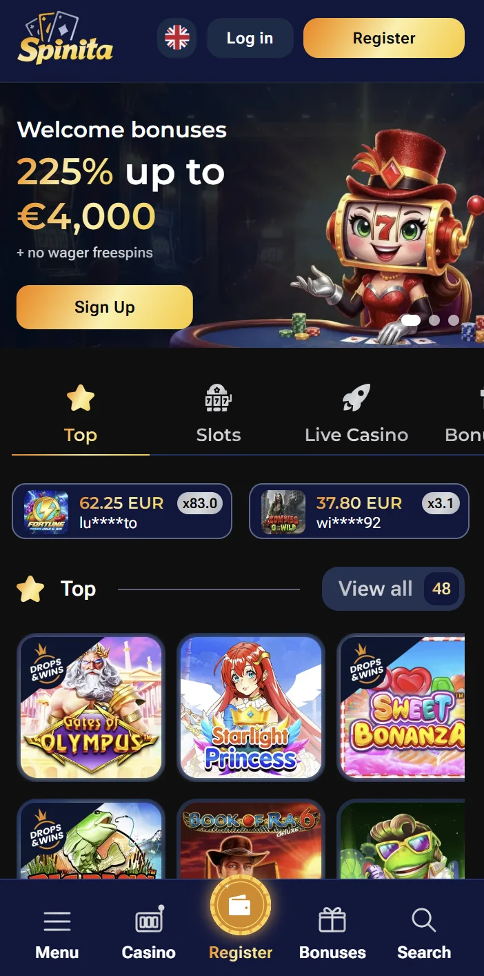 Die Spinita Casino App
